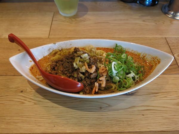 「汁なし担担麺(4辛)：880円」@麺やすする 担担麺の写真