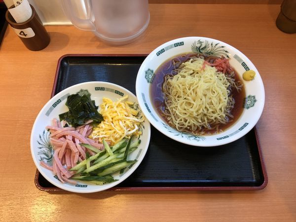 「黒酢しょうゆ冷し麺」@日高屋 成城学園前駅北口店の写真