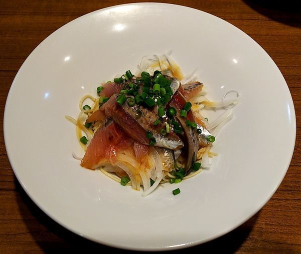 「いわしそば&牡蠣そば特製」@寿製麺よしかわ 川越店の写真