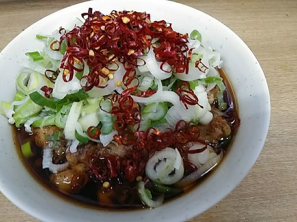 「ジャンボゲソそば」@一由そば 日暮里店の写真