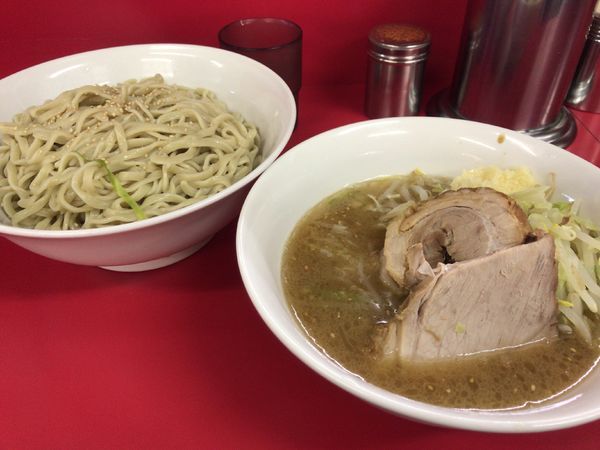 「つけ麺(ニンニクあじ)+小ラーメン(ニンニク)850円」@ラーメン二郎 茨城守谷店の写真