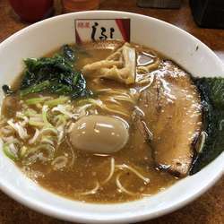 かつお醤油ラーメン（煮玉子）＋サービスライス