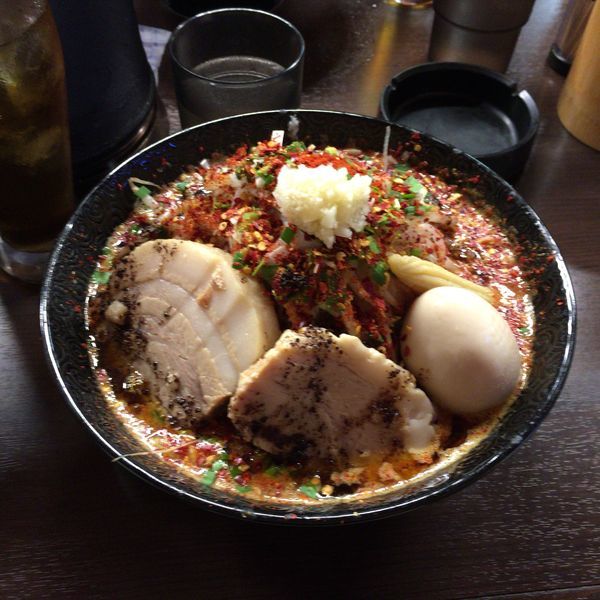 「蠍特製ラーメン 辛さ痺れ増し増し もやし増し」@Japanese soba Noodles 蠍の写真