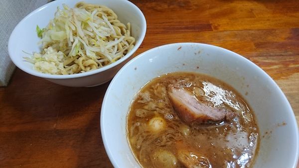 「蓮エビ小つけ麺(麺少なめ･ニンニク)」@蓮爾 新町一丁目店の写真