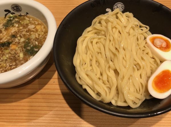 「塩つけ麺＋玉子（￥900）」@塩らーめん専門 ひるがお 人形町店の写真
