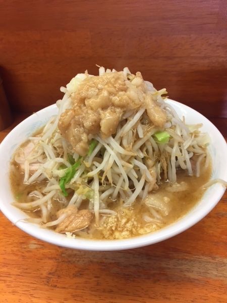 「小ラーメン　750円　ニンニク・アブラ」@ラーメン二郎 立川店の写真