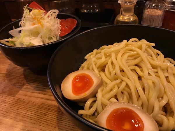 「辛味噌つけ麺 味玉」@麺処 花田 上野店の写真