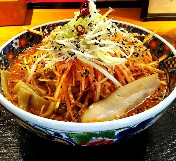 「もっけい辛味噌(３辛) 辛ネギ」@麺場 もっけいの写真