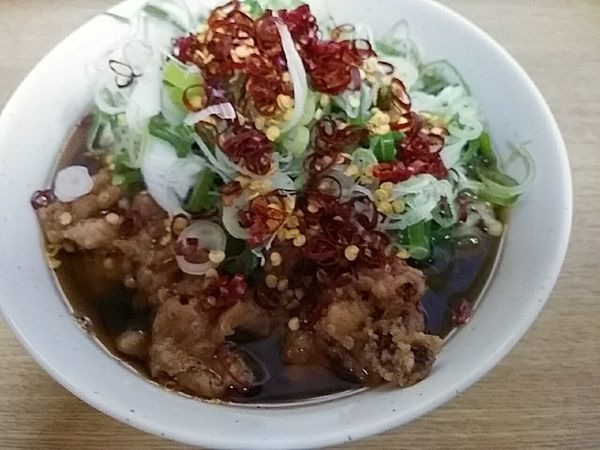 「ジャンボゲソそば」@一由そば 日暮里店の写真