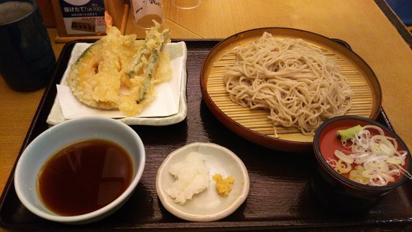 「天ぷらそば」@天丼 てんや 南池袋店の写真