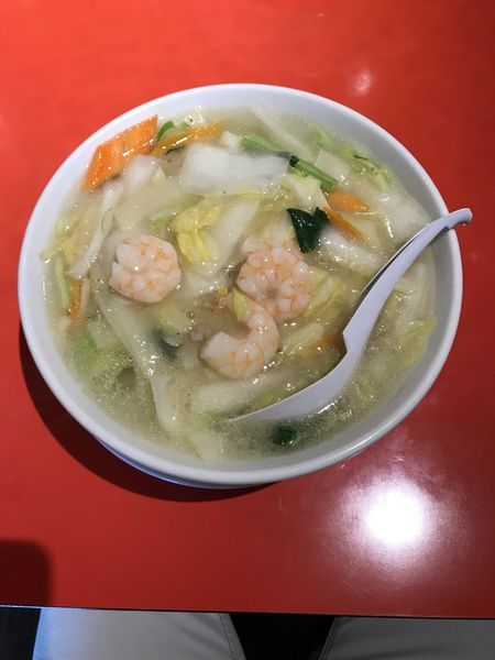 「蝦仁湯麺(大盛)」@中国料理 剛龍飯店の写真