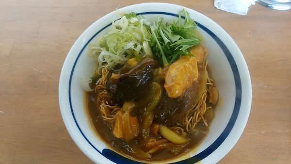 「揚げ蕎麦ぶっかけカレー南蛮Ｃ」@MENYA 食い味の道有楽の写真
