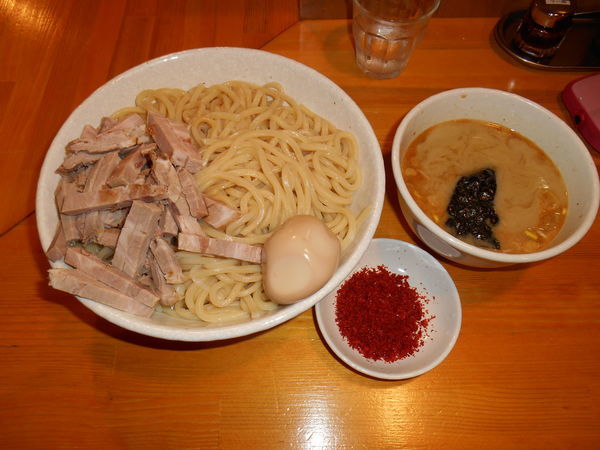 「チャーシューつけ麺大盛(500g)＋味玉＆辛み」@麺屋 永太の写真