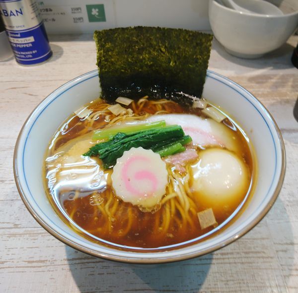 「金笛 新桶初しぼり中華そば 味玉」@中華そば 四つ葉の写真