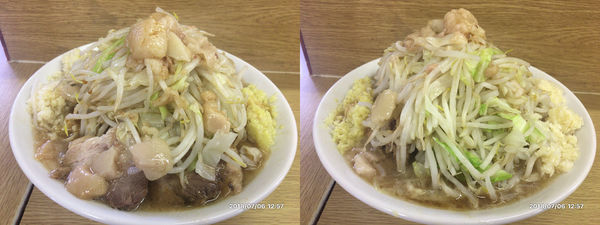 「ラーメン大（麺450gくらい）豚５枚程入」@ラーメン二郎 栃木街道店の写真