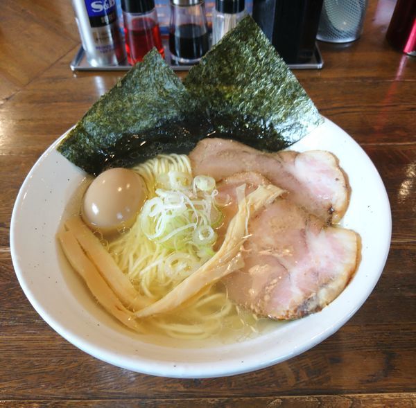 「まるわらーめん 塩 大盛」@上州地鶏らーめん まるわの写真