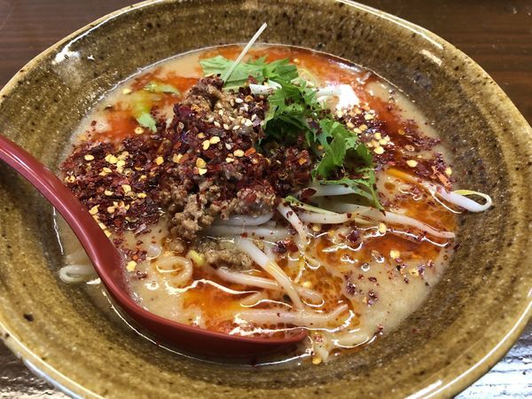 「担々麺（汁有り）２辛　￥８３０」@かいえんの写真