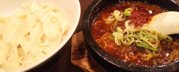 「超天石焼麻婆刀削麺」@陳家私菜 五反田店の写真