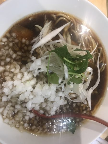 「煮干しそば 玉ねぎトッピング」@煮干麺 月と鼈の写真