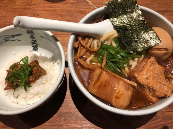 「武蔵らーめん ＋ チャーシュー飯」@創始麺屋武蔵の写真