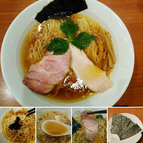 「醤油ラーメン＋海苔＝900円」@中華そば 七麺鳥の写真