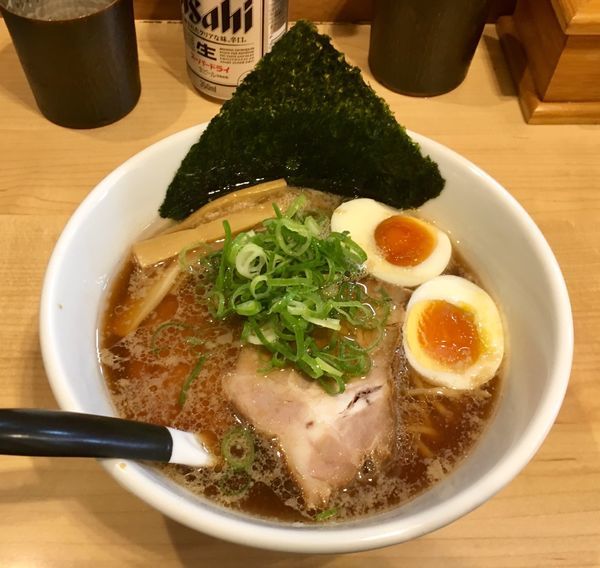 「熱血中華そば【限定】+味玉」@麺屋Mの写真