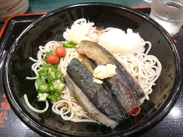 「冷し揚げ茄子おろし 450円」@小諸そば 朝霞台店の写真