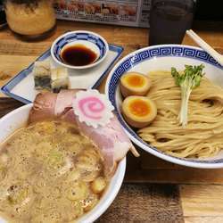 サバ濃厚鶏つけ麺+サバ寿司 1200円
