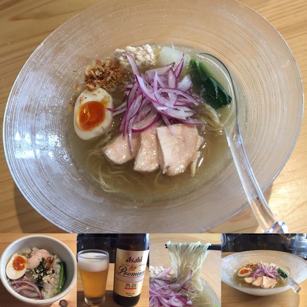 「''煮干''冷やしらぁ麺お茶漬けセット1000円他」@麺屋 さくら井の写真