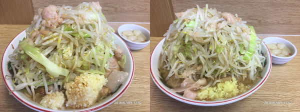 「ラーメン（麺300gくらい）豚５枚程入」@ラーメン二郎 栃木街道店の写真