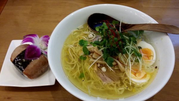 「塩SOBAスパムセット」@麺屋 Hulu-luの写真