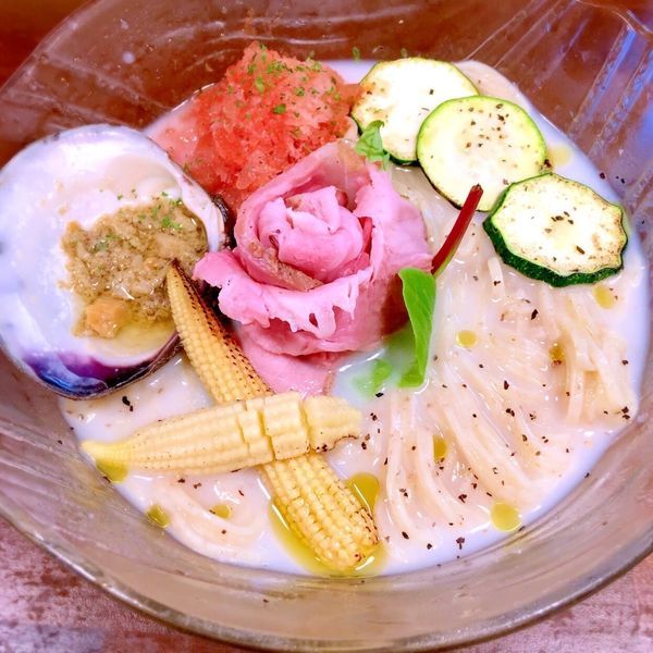 「冷たい貝のポタージュ」@CLAM＆BONITO貝節麺RAIKの写真