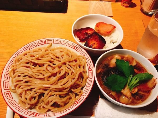 「豚バラつけ麺&スパムご飯セット1000円」@食堂酒場 Graciaの写真