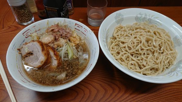 「つけめん　ニンニク脂カラメ」@ラーメン二郎 亀戸店の写真