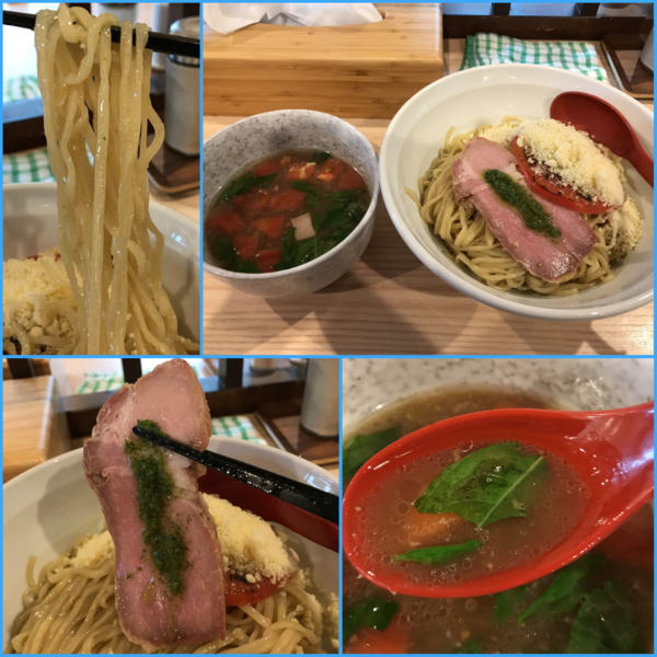 「【限定】バジルとトマトの塩つけ麺¥930」@拉麺 大公 南太田本店の写真