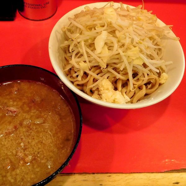 「小つけ麺（800円）麺柔らかめ＋ニンニク」@ラーメン二郎 府中店の写真