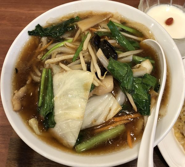 「五目肉野菜タンメンセット（税別￥950）」@横浜中華 王記厨房 大和店の写真