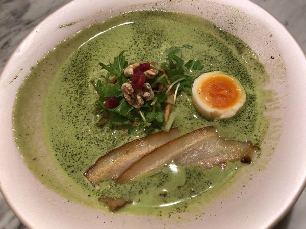 「抹茶鶏白湯らぁめん」@MENSHO SAN FRANCISCOの写真
