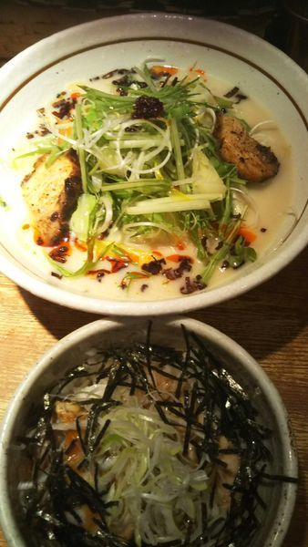 「冷やし白湯ラーメンのBセット（930円）」@北海道らーめん 奏 蒲田店の写真