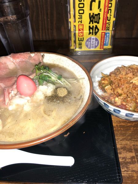 「浦和セメント800円＋チリミンチごはん200円。」@仮麺中(ぬちぐすい)の写真