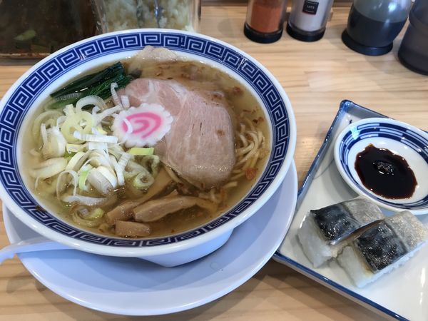 「サバ塩そば サバ寿司 1,000円」@サバ6製麺所 仙台中倉店の写真