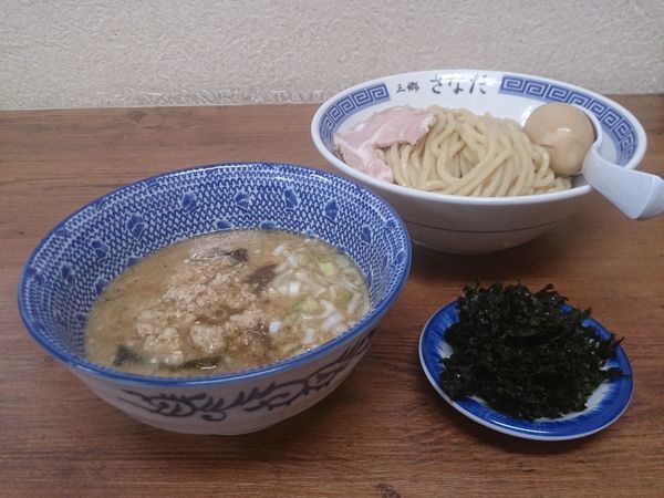 「特製つけめん+岩磯海苔」@つけめん さなだの写真