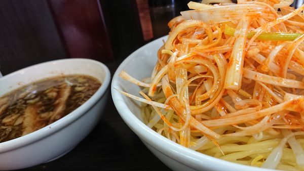 「ネギつけ麺(大盛り)」@ラーメンはやとの写真
