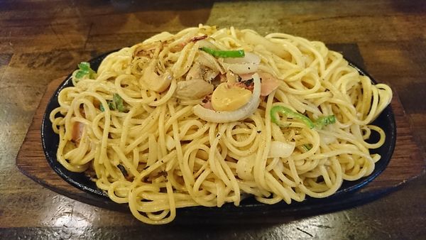 「カレースパゲッティー　小盛　６３０円」@カントリーレストラン スワンの写真