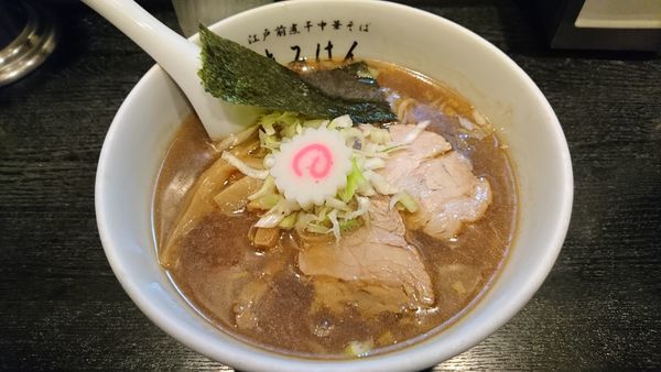 「中華そば(醤油)＋半チャーハン」@江戸前煮干中華そば きみはん 五反田店の写真