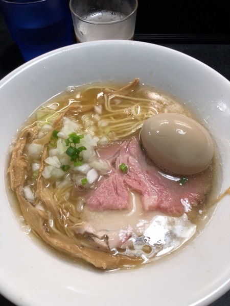 「塩そば　780円＋ビール」@麺処 晴の写真