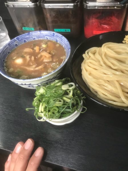 「Wスープつけ麺 中盛り ネギ」@無鉄砲 つけ麺 無極の写真