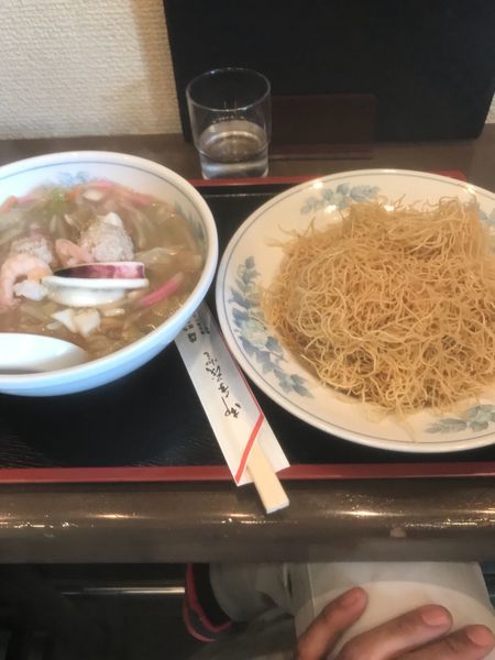「特製皿うどん 唐揚げセット」@でじまの写真