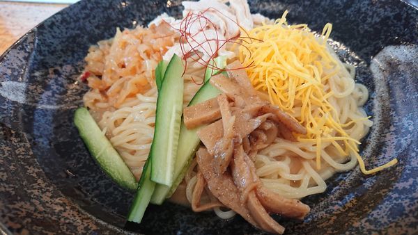 「バンバンジー冷麺」@つけ麺二代目いさおの写真