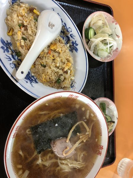「醤油ラーメン（チャーハンセット）」@精養軒の写真
